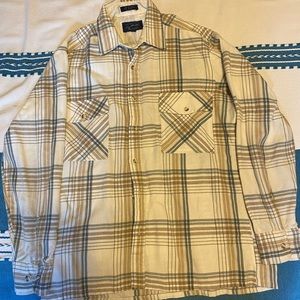 Cream and Blue Flannel